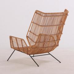 Gio Ponti An Italian rattan lounge chair in the manner of Gio Ponti C 1960  - 4103534