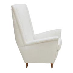 Gio Ponti Attributed To Gio Ponti Pair Of White Velvet Italian Armchairs Italy 50s - 863879