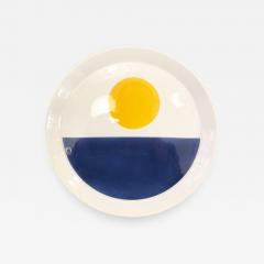 Gio Ponti Blue and Yellow Gio Ponti Plate for Ceramiche Franco Pozzi - 1256884