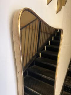 Gio Ponti Brass Free Form Mirror Italy 1950s - 2874295