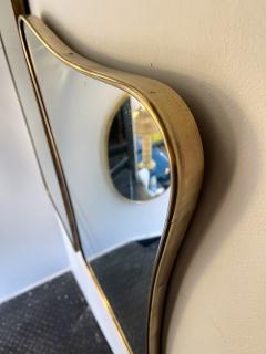 Gio Ponti Brass Free Form Mirror Italy 1950s - 2874297