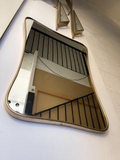 Gio Ponti Brass Free Form Mirror Italy 1950s - 2874298