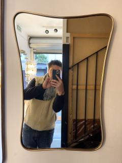 Gio Ponti Brass Free Form Mirror Italy 1950s - 2874300
