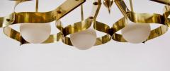 Gio Ponti Brass and Opaline Glass Ceiling Light in the Manner of Gio Ponti for Arredoluce - 2628583