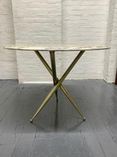 Gio Ponti Bronze and Marble Top Side Table in the Style of Gio Ponti - 1355170