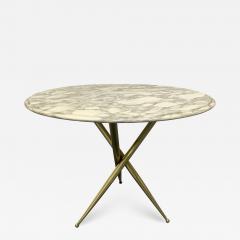 Gio Ponti Bronze and Marble Top Side Table in the Style of Gio Ponti - 1355979