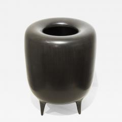 Gio Ponti Bucchero Vase by Gio Ponti Rossi ceramic circa 1950 - 954532