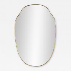 Gio Ponti Custom 42 x 28 Italian Brass Mirror by Le Lampade - 3489339