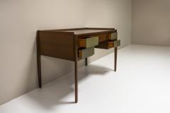 Gio Ponti Desk In Mahogany Veneer Attributed To Gio Ponti Italy 1950s - 3642981