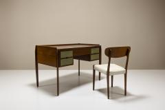 Gio Ponti Desk In Mahogany Veneer Attributed To Gio Ponti Italy 1950s - 3642987