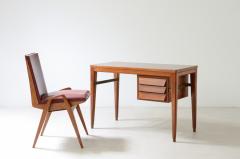 Gio Ponti Elegant oak desk designed for the Banca Nazionale del Lavoro  - 3335915