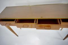 Gio Ponti Fine Gio Ponti large unique console table four drawers cherrywood brass 1955 - 4168821