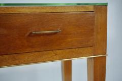 Gio Ponti Fine Gio Ponti large unique console table four drawers cherrywood brass 1955 - 4168822