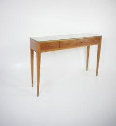 Gio Ponti Fine Gio Ponti large unique console table four drawers cherrywood brass 1955 - 4168824