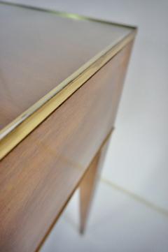 Gio Ponti Fine Gio Ponti large unique console table four drawers cherrywood brass 1955 - 4168825