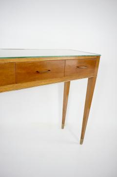 Gio Ponti Fine Gio Ponti large unique console table four drawers cherrywood brass 1955 - 4168829