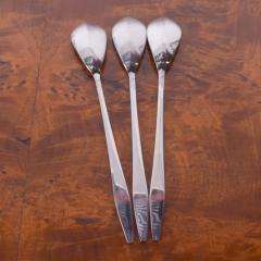 Gio Ponti GIO PONTI Italian Stainless Flatware Set of Three Long Ice Tea Spoons 1958 - 1852804