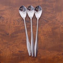 Gio Ponti GIO PONTI Italian Stainless Flatware Set of Three Long Ice Tea Spoons 1958 - 1852807