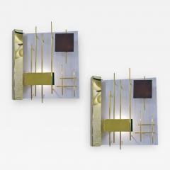 Gio Ponti Geometric Quadri Luminosi Sconces - 165802