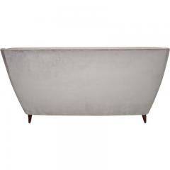 Gio Ponti Gio Ponti 1940s Vintage Italian High Back Sofa in Light Grey Velvet - 352730