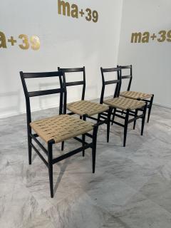 Gio Ponti Gio Ponti 646 Leggera Dining Chairs for Cassina 1952 Set of 4 - 3894562