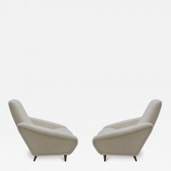 Gio Ponti Gio Ponti 807 Style Pair of Armchairs in Wool - 3037923