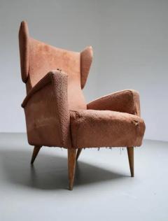 Gio Ponti Gio Ponti Armchair 820 for Hotel Royal Napoli in Wood and Fabric Italy 1953 - 3405827