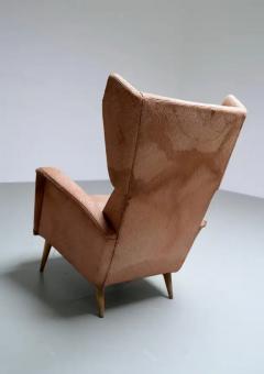 Gio Ponti Gio Ponti Armchair 820 for Hotel Royal Napoli in Wood and Fabric Italy 1953 - 3405828