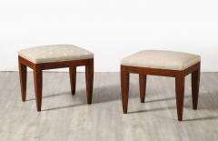 Gio Ponti Gio Ponti Att Pair of Walnut Stools Italy circa 1940 - 3927639