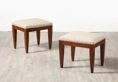 Gio Ponti Gio Ponti Att Pair of Walnut Stools Italy circa 1940 - 3927640