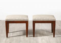 Gio Ponti Gio Ponti Att Pair of Walnut Stools Italy circa 1940 - 3927641