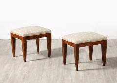 Gio Ponti Gio Ponti Att Pair of Walnut Stools Italy circa 1940 - 3927643