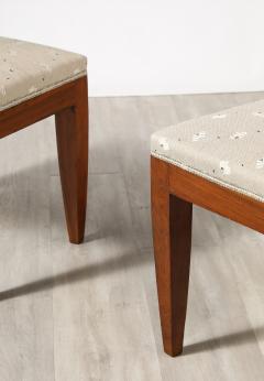 Gio Ponti Gio Ponti Att Pair of Walnut Stools Italy circa 1940 - 3927644