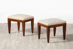 Gio Ponti Gio Ponti Att Pair of Walnut Stools Italy circa 1940 - 3927645