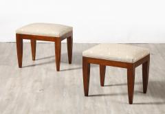 Gio Ponti Gio Ponti Att Pair of Walnut Stools Italy circa 1940 - 3927646