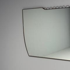 Gio Ponti Gio Ponti Attr Italian Mid Century Modern Monumental Wall Mirror Brass 1950s - 3861716