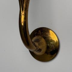 Gio Ponti Gio Ponti Attr Italian Mid Century Modern Wall Sconces Brass Flower Shape - 3852629