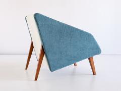 Gio Ponti Gio Ponti Attributed Armchair in Leli vre Fabric and Beech Italy Late 1950s - 2047061