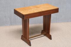 Gio Ponti Gio Ponti Attributed Grissinato Console Table in Walnut and Burl Italy 1930s - 4574223