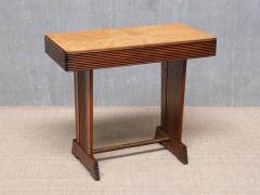 Gio Ponti Gio Ponti Attributed Grissinato Console Table in Walnut and Burl Italy 1930s - 4574224