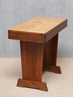 Gio Ponti Gio Ponti Attributed Grissinato Console Table in Walnut and Burl Italy 1930s - 4574241
