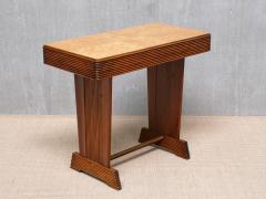 Gio Ponti Gio Ponti Attributed Grissinato Console Table in Walnut and Burl Italy 1930s - 4574247