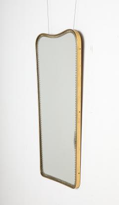 Gio Ponti Gio Ponti Attributed Italian Modernist Brass Framed Mirror Italy circa 1940 - 3517332