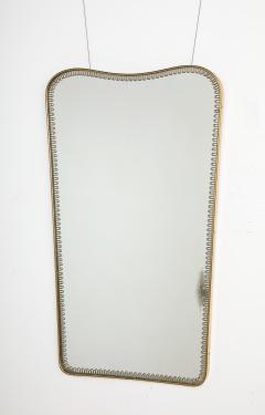 Gio Ponti Gio Ponti Attributed Italian Modernist Brass Framed Mirror Italy circa 1940 - 3517334