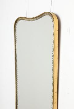 Gio Ponti Gio Ponti Attributed Italian Modernist Brass Framed Mirror Italy circa 1940 - 3517335