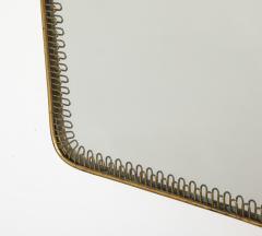 Gio Ponti Gio Ponti Attributed Italian Modernist Brass Framed Mirror Italy circa 1940 - 3517338