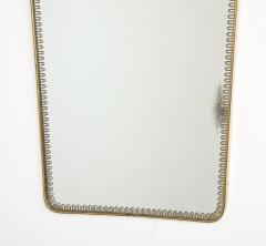 Gio Ponti Gio Ponti Attributed Italian Modernist Brass Framed Mirror Italy circa 1940 - 3517342