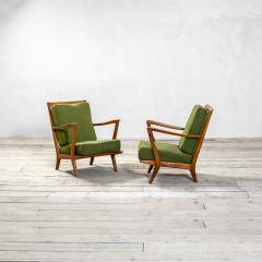 Gio Ponti Gio Ponti Attributed Pair of Armchairs Structure in Wood - 3530370