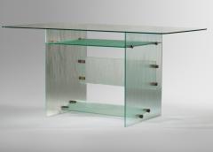 Gio Ponti Gio Ponti Attribution Rare Desk in Glass Italy Circa 1940 - 229753