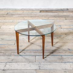 Gio Ponti Gio Ponti Coffee Table for Isa Bergamo in Wood with Round Glass Top - 2566254